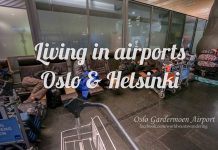 Sleeping in airport Oslo & Helsinki “นอนหลับคาสนามบินที่ออสโลและเฮลซิงกิ