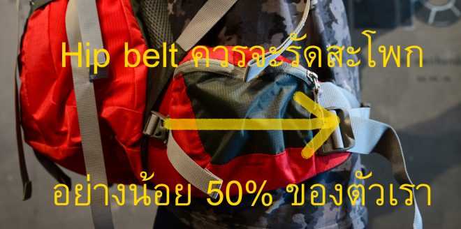 การวัดขนาดเป้ที่สะโพก Hip length ของเป้ยี่ห้อ Deuter